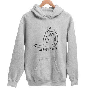 Nobody Cares Cat Hoodie, Funny Cat Hoodie